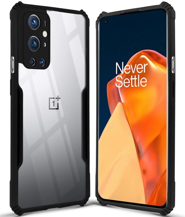 For OnePlus 9 Pro Back Cover Case (Crystal Glass Back | Camera Protection | Shockproof Bumpers) Fashion