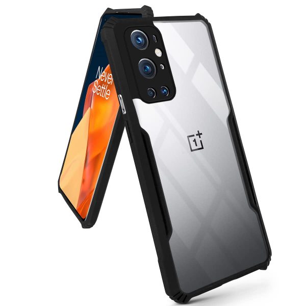 For OnePlus 9 Pro Back Cover Case (Crystal Glass Back | Camera Protection | Shockproof Bumpers) Fashion