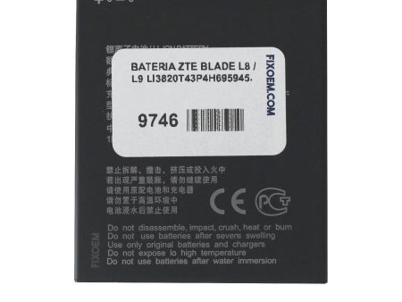 Bateria Zte Blade L8   L9 Li3820T43P4H695945. Online Hot Sale