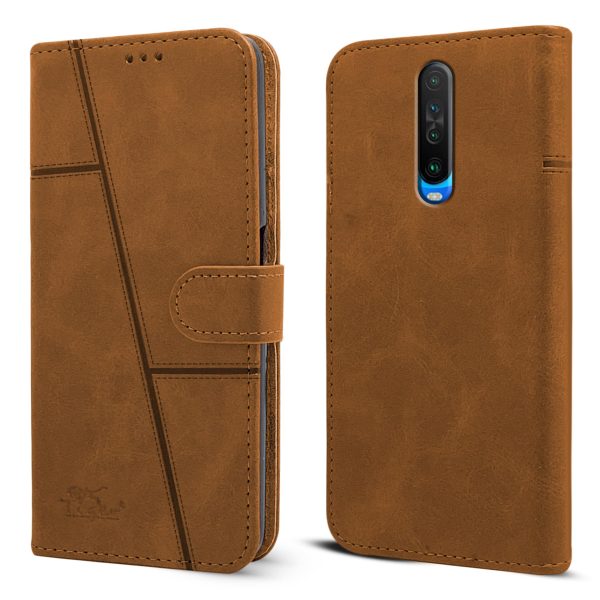 For Xiaomi Mi Redmi K30  Flip Cover Case (Stitched Leather with Magnetic Closure) For Sale