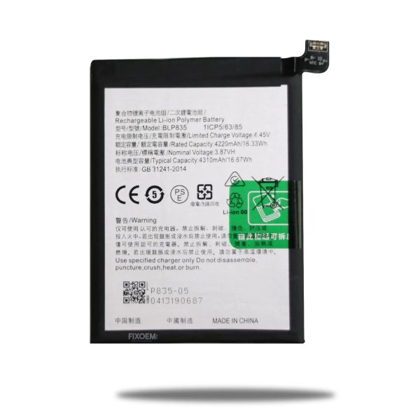 Bateria Oppo Reno 5 Lite   A94 4g   F19 Pro   Reno 6 4g Cph2205 Cph2203 Cph2285 Cph2235 BLP835 Hot on Sale