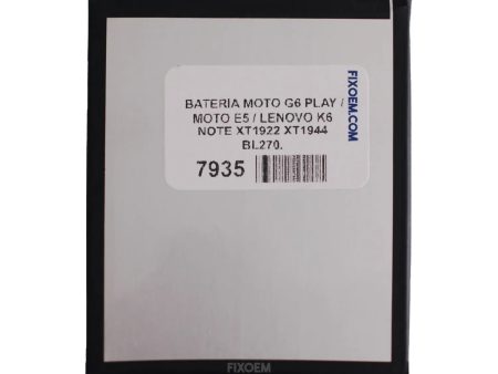 Bateria Moto G6 Play   Moto E5    Lenovo K6 Note  Xt1922 Xt1944 Bl270. Discount