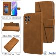 For Samsung Galaxy A22 4G Flip Cover Case (Stitched Leather with Magnetic Closure) For Sale