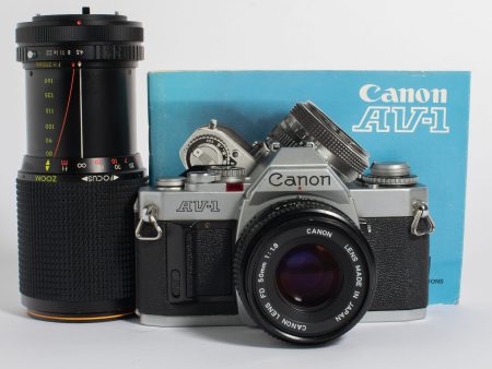 Canon AV-1 with FD 50mm f 1.8 & 80-205mm f 4.5 on Sale