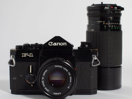 Canon F-1 with 50mm f 1.8 & Sigma Zoom II 70-250mm f 3.5-4.5 KIT Online Sale